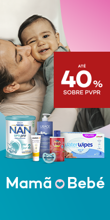 Produtos de Beb&eacute; e Mam&atilde; com destaque promocional de at&eacute; 40% sobre pre&ccedil;o de Venda ao P&uacute;blico Recomendado